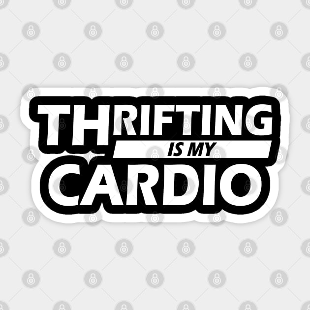 Thrifting is my cardio Sticker by KC Happy Shop